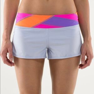 Lululemon Speed Short Color Cool Breeze/Quilt Summer Low-rise 2.5 Inseams